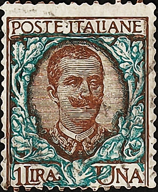 Италия 1901 год . Виктор Эммануил III . 1 L . Каталог 0,65 фунта.  